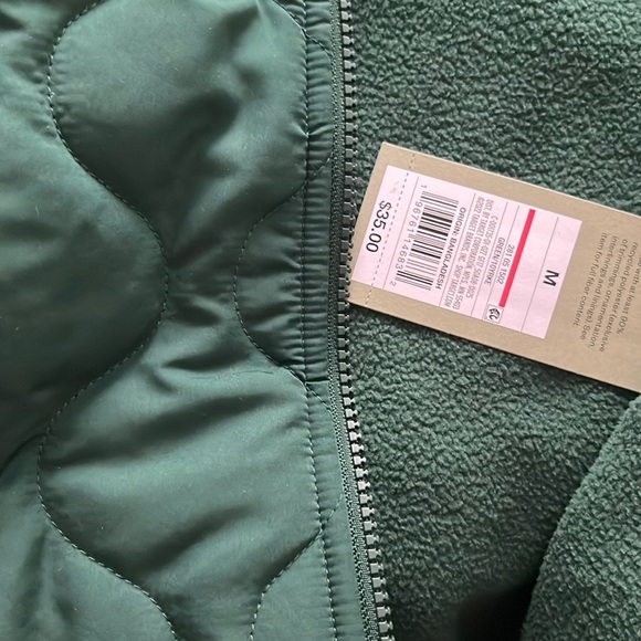 NWT Men's Puffer Jungle Gym Quilted Fleece Lined Vest -  Dark Moss Green M - Picture 2 of 3